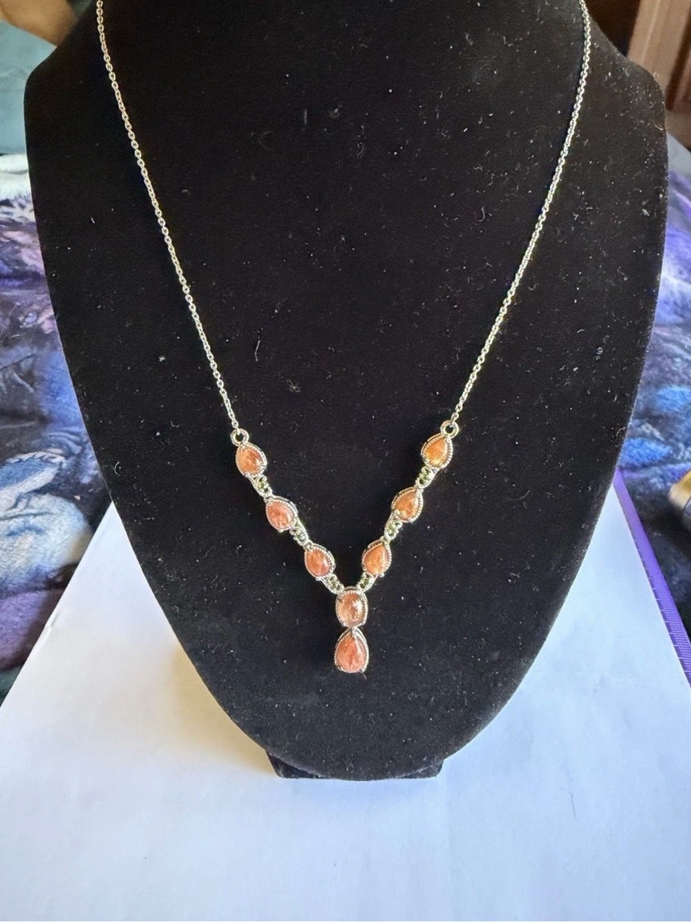 Djoy .925 Elegant CarnelianTeardrop Pendant Necklace - Women's Jewelry